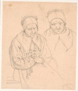 Due studi di una vecchia donna svedese da Wilhelm Marstrand