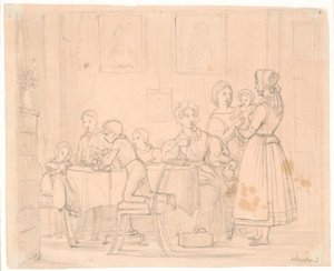 Bozza per il Ritratto di Famiglia Waagepetersen da Wilhelm Marstrand
