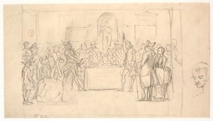 Bozza per la scena finale di Il naufragio felice da Wilhelm Marstrand