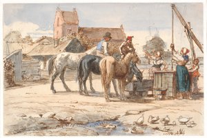 Presso il pozzo fuori dal villaggio da Wilhelm Marstrand