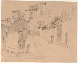 Via Piave con La Porta Su a Olevano Romano