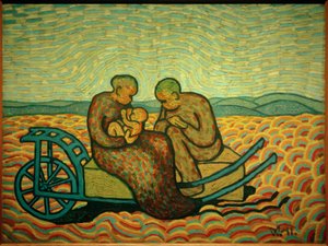 Famiglia sul carro da Wilhelm Morgner