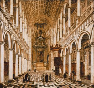 Interno della chiesa dei Gesuiti ad Anversa da Wilhelm Schubert van Ehrenberg