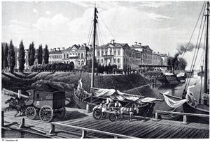Veduta del Castello di Mitau, c. 1850 da Wilhelm Siegfried Stavenhagen