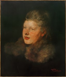 Bionda con pelliccia da Wilhelm Trübner