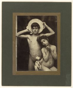 Ragazzo e ragazza nudi da Baron Wilhelm von Gloeden