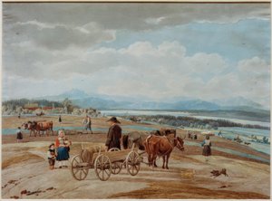 Carro contadino nelle Prealpi da Wilhelm von Kobell