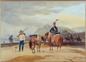 Soldati francesi davanti a una fortezza