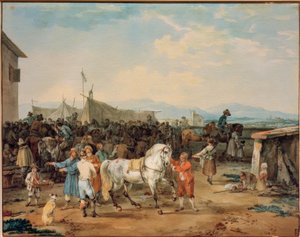 Mercato dei cavalli da Wilhelm von Kobell
