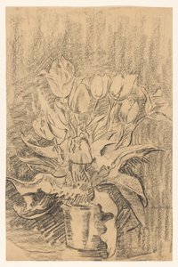 Vaso con tulipani da Wilhelmus Johannes Steenhoff