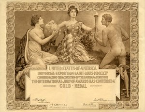 Certificato vuoto della medaglia d
