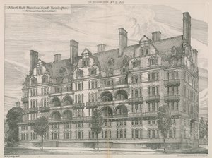 Albert Hall Mansions, South Kensington, Londra da Willam Richard Lethaby