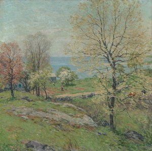 La quercia germogliante da Willard Leroy Metcalf
