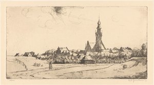 Veere da Willem Adrianus Grondhout (signed by artist)