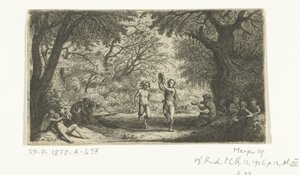Satiri e ninfe dei boschi in festa da Willem Basse