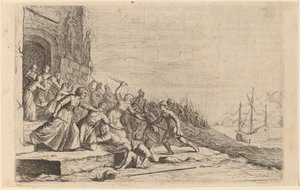 I seguaci di Solone difendono il tempio di Venere da Willem Basse