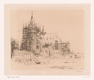 Chiesa in costruzione da Willem Bastiaan Tholen (signed by artist)