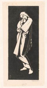 Vrouw met kind da Willem Bernardus IJzerdraat (signed by artist)