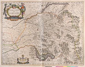 Bergamo, Italt, in "Theatrum Orbis Terrarum, sive Atlas Novus" di Willem Blaeu, Amsterdam da Willem Blaeu