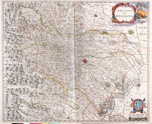 Bologna, Italia, in "Theatrum Orbis Terrarum, sive Atlas Novus" di Willem Blaeu, Amsterdam da Willem Blaeu
