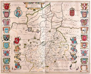 Cambridge shire, in "Theatrum Orbis Terrarum, sive Atlas Novus" di Willem Blaeu, Amsterdam