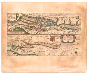 Celeberrimi Fluvii Albis nova delineatio (Il famosissimo fiume Elba appena delineato). da Willem Blaeu