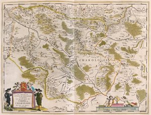 Charlois in Borgogna, in "Theatrum Orbis Terrarum, sive Atlas Novus" di Willem Blaeu, Amsterdam da Willem Blaeu