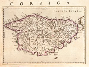 Isola di Corsica, "Theatrum Orbis Terrarum, sive Atlas Novus" di Willem Blaeu, Amsterdam