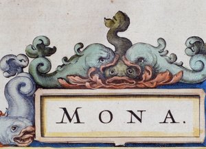 Delfini, frontespizio in stile Roquaille. Dettaglio dell