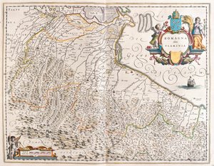 Emilia Romagna, Italia, in "Theatrum Orbis Terrarum, sive Atlas Novus" di Willem Blaeu, Amsterdam da Willem Blaeu