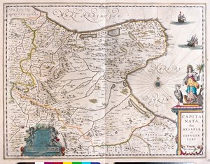 Foggia, Italia, in "Theatrum Orbis Terrarum, sive Atlas Novus" di Willem Blaeu, Amsterdam