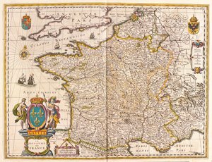 Francia, in "Theatrum Orbis Terrarum, sive Atlas Novus" di Willem Blaeu, Amsterdam da Willem Blaeu