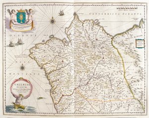 Galizia Spagna, in "Theatrum Orbis Terrarum, sive Atlas Novus" di Willem Blaeu, Amsterdam da Willem Blaeu