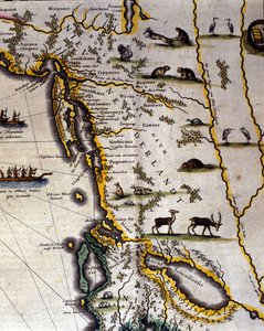 Mappa geografica del XVII secolo dell