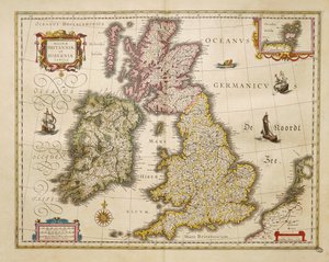 Gran Bretagna e Irlanda dal Theatrum Orbis Terrarum di Willem Bleau, Amsterdam da Willem Blaeu