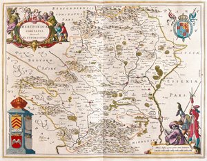 Hertford shire, in "Theatrum Orbis Terrarum, sive Atlas Novus" di Willem Blaeu, Amsterdam da Willem Blaeu