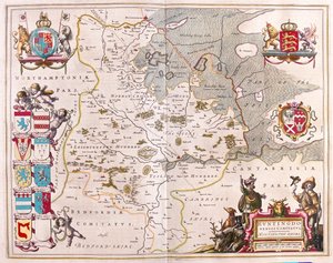 Huntington shire, in "Theatrum Orbis Terrarum, sive Atlas Novus" di Willem Blaeu, Amsterdam da Willem Blaeu
