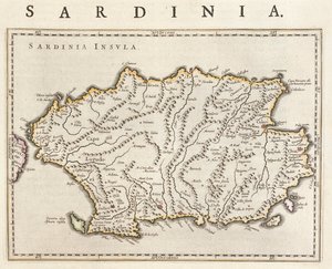 Isola di Sardegna, Italia, in "Theatrum Orbis Terrarum, sive Atlas Novus" di Willem Blaeu, Amsterdam da Willem Blaeu