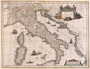 Italia e Corsica, in "Theatrum Orbis Terrarum, sive Atlas Novus" di Willem Blaeu, Amsterdam da Willem Blaeu