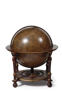 Grande coppia di globi da biblioteca, il terrestre 1645/48, il celeste dopo c.1630 da Willem Blaeu
