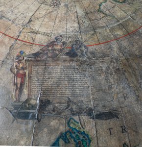 Grande coppia di globi da biblioteca, il terrestre e il celeste
