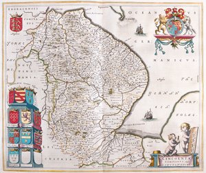 Lincoln shire, in "Theatrum Orbis Terrarum, sive Atlas Novus" di Willem Blaeu, Amsterdam da Willem Blaeu