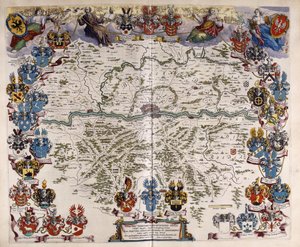 Mappa della Germania da Willem Blaeu