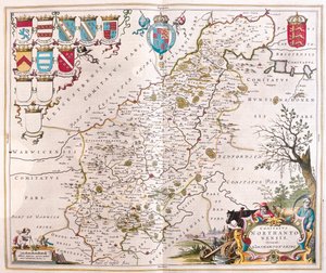 Northampton shire, in "Theatrum Orbis Terrarum, sive Atlas Novus" di Willem Blaeu, Amsterdam da Willem Blaeu