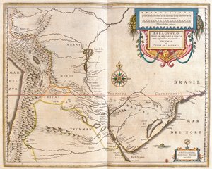 Paraguay e Rio d la Plata, in "Theatrum Orbis Terrarum, sive Atlas Novus" di Willem Blaeu, Amsterdam