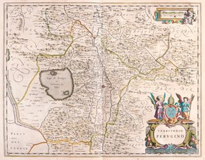 Perugia, Italia, in "Theatrum Orbis Terrarum, sive Atlas Novus" di Willem Blaeu, Amsterdam da Willem Blaeu