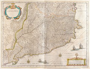 Provincia di Catalogna, Spagna, in "Theatrum Orbis Terrarum, sive Atlas Novus" di Willem Blaeu, Amsterdam da Willem Blaeu