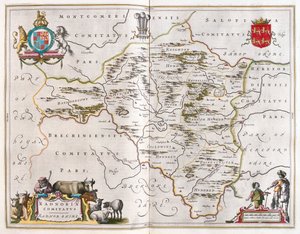 Radnorshire, in "Theatrum Orbis Terrarum, sive Atlas Novus" di Willem Blaeu, Amsterdam da Willem Blaeu