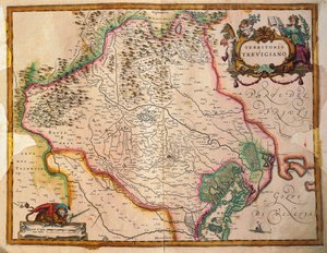 Regionum Italiae, territorio di Treviso, regione Veneto, Italia di Willem Janszoon Blaeu da Willem Blaeu