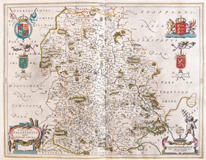 Shropshire, in "Theatrum Orbis Terrarum, sive Atlas Novus" di Willem Blaeu, Amsterdam da Willem Blaeu